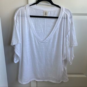 We the Free Free People White Oversized Tee